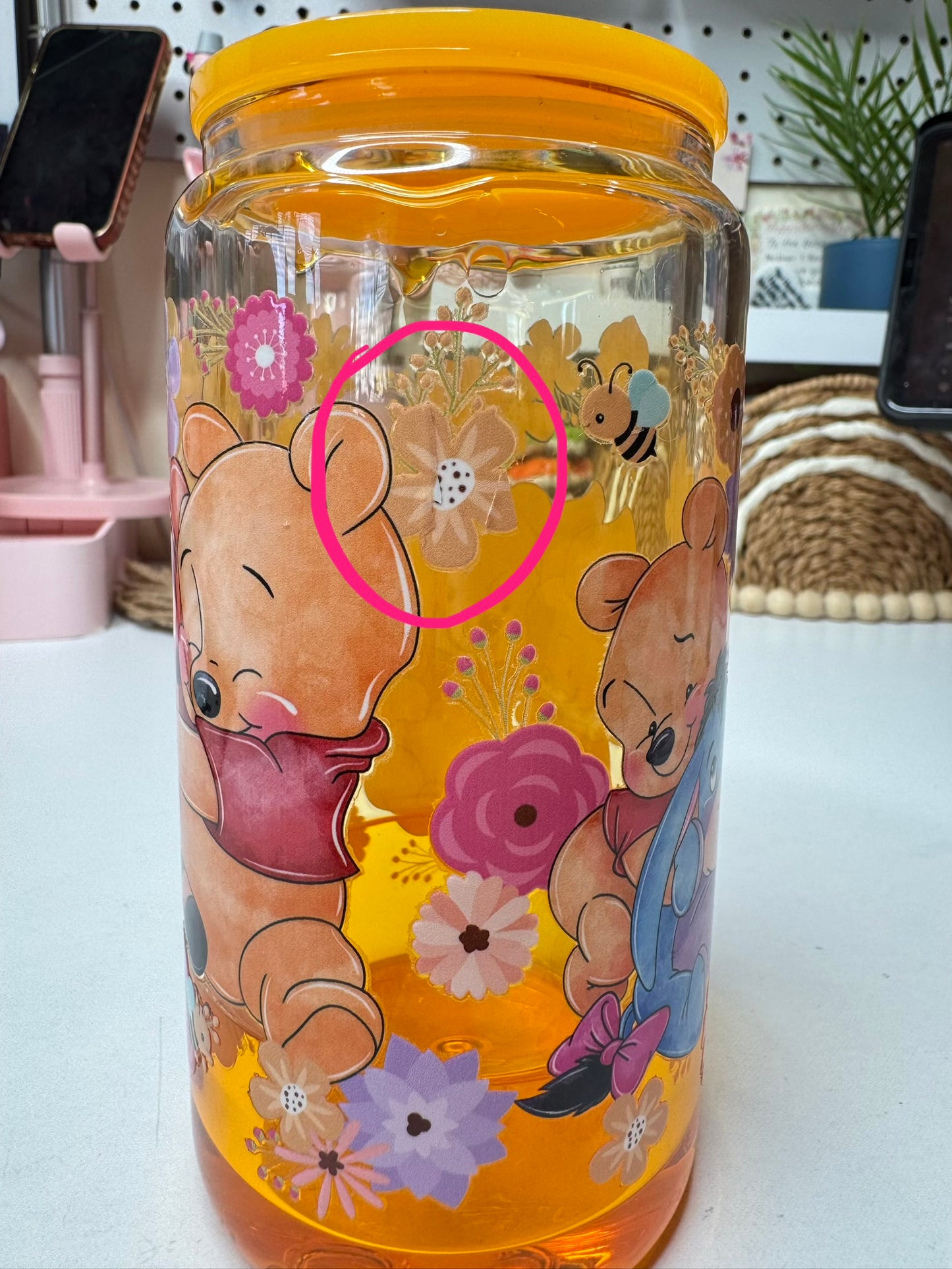 Bear Honey drip Glass Can OOPSIE