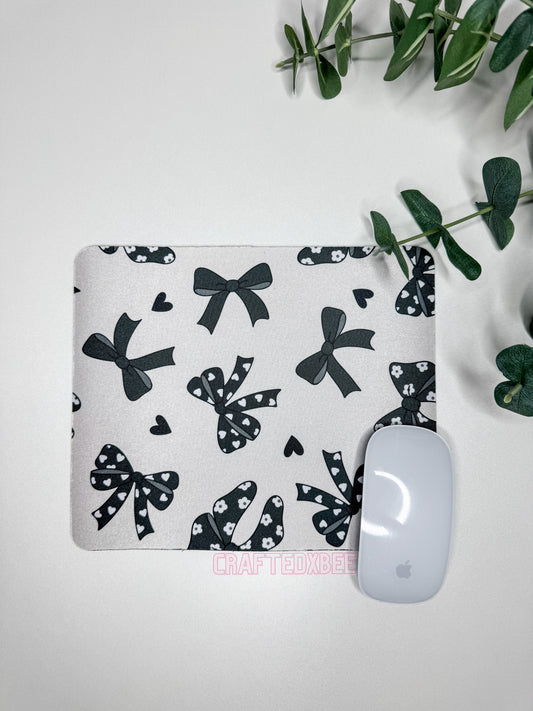 Black Bow Mouse Pad